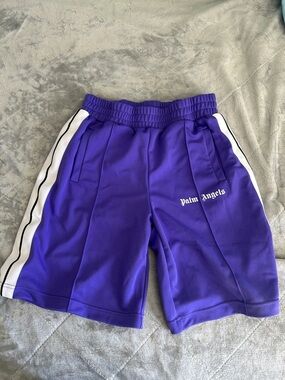 Palm Angels Mens  Purple Track Shorts